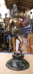 Grand Bouddha debout en bronze bi-couleur