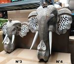 Petite tête d'éléphant en bois