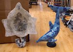 lampe en verre éléphant ou dauphin