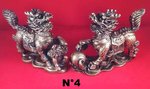 figurine de cheval dragon doré feng shui
