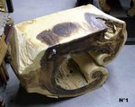 table basse en bois - table originale sculptée