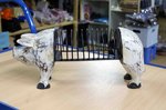 statue de cochon range CD en bois