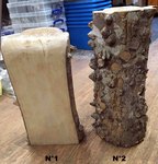 Ganesh et de la déesse Dewi Sri finement sculpté en bois de crocodile