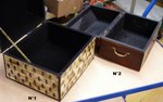 coffret ou boite de rangement exotique en bois
