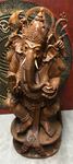 Grande statue de Ganesh en bois de suar sculpté