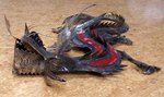grand dragon en tôle, déco murale